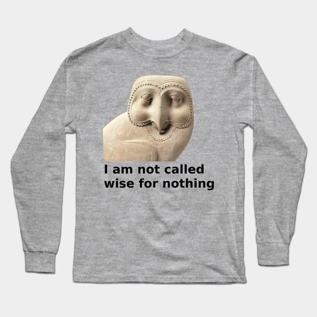 Ptolemaic owl is wise Long Sleeve T-Shirt by Artimaeus